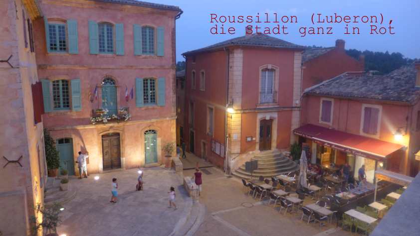 Roussillon-Stadt in Rot1